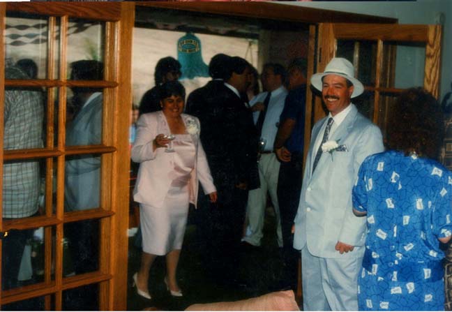picture of french doors in family room during a wedding reception